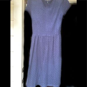 Knitted Short Sleeved Knee Length Dress